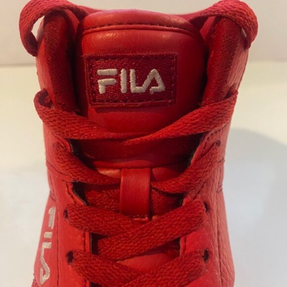 Fila Red Higtops Kids size 2 - Picture 5 of 8